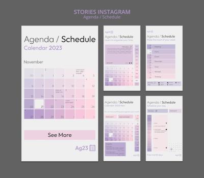 Gradient Schedule Design Template – Free Download and Stock Photo