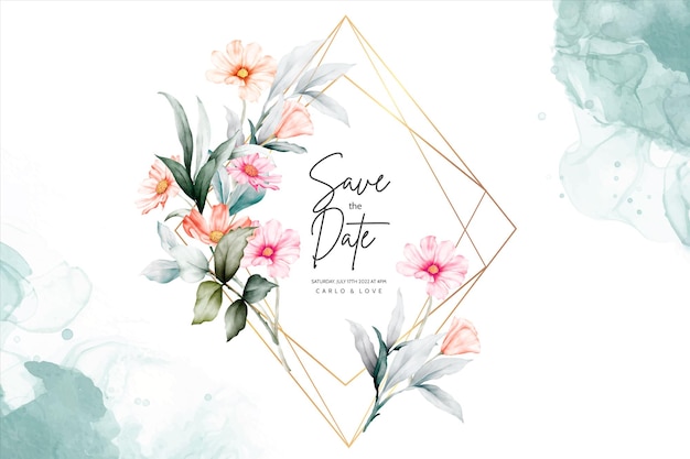 Beautiful Watercolor Floral Frame – Free Download