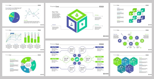 Eight Research Slide Templates Set – Free Download