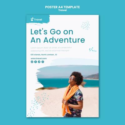 Traveling Adventure Poster Template – Free Download