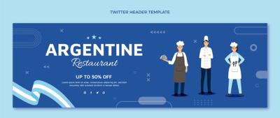 Flat Design Food Twitter Header – Free Download