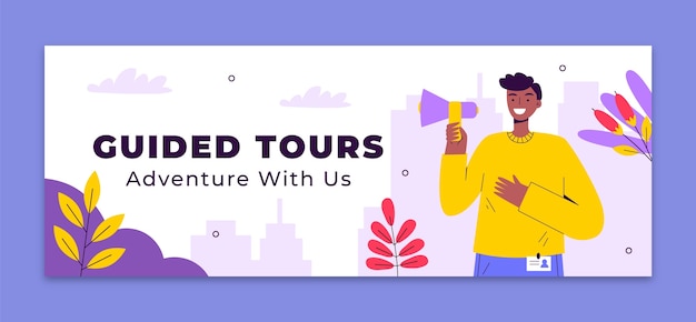 Hand Drawn Guided Tours Facebook Cover – Free Download