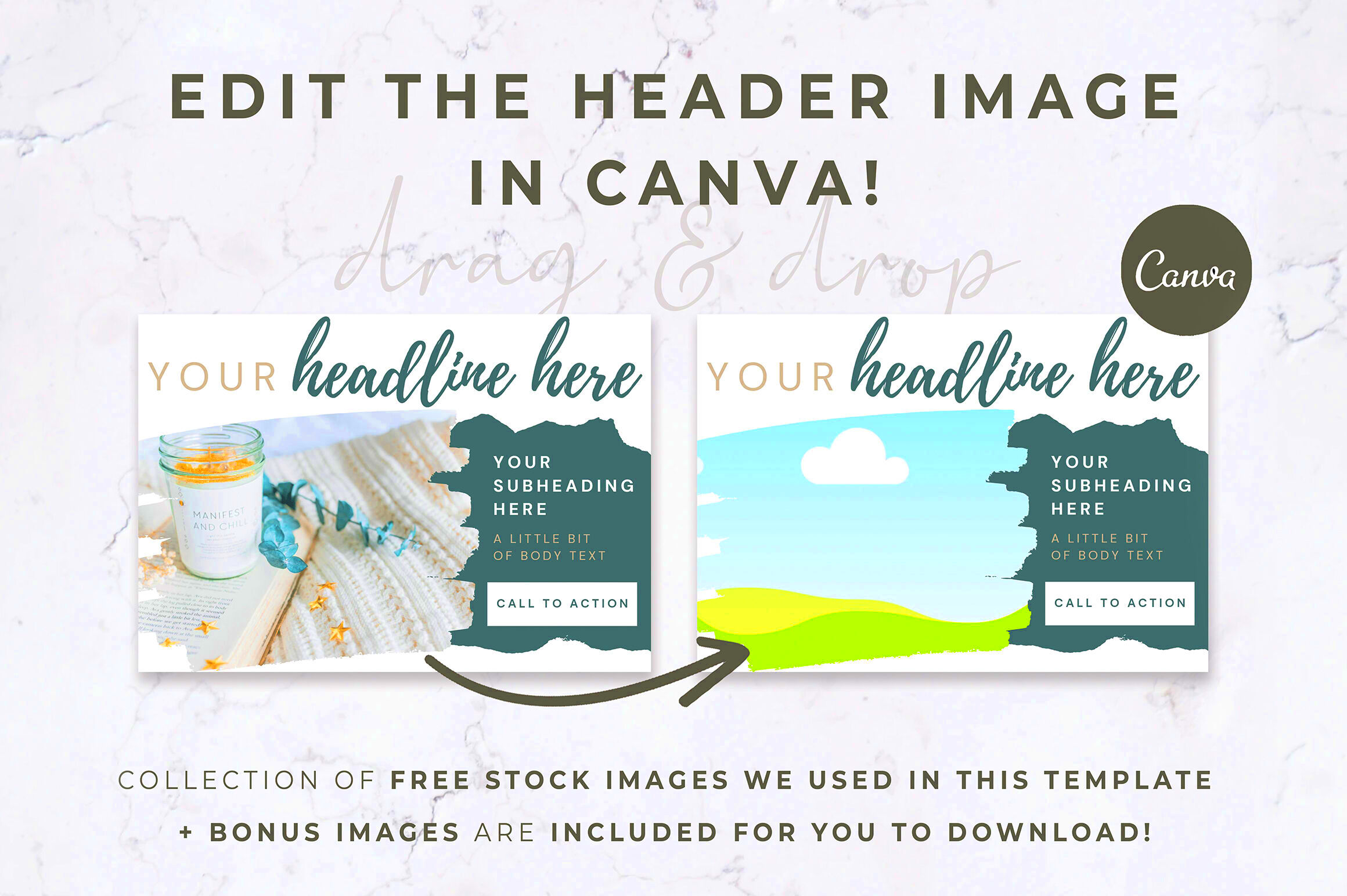 Canva Mailchimp Template Rustic By Thirty One Palms Studio 