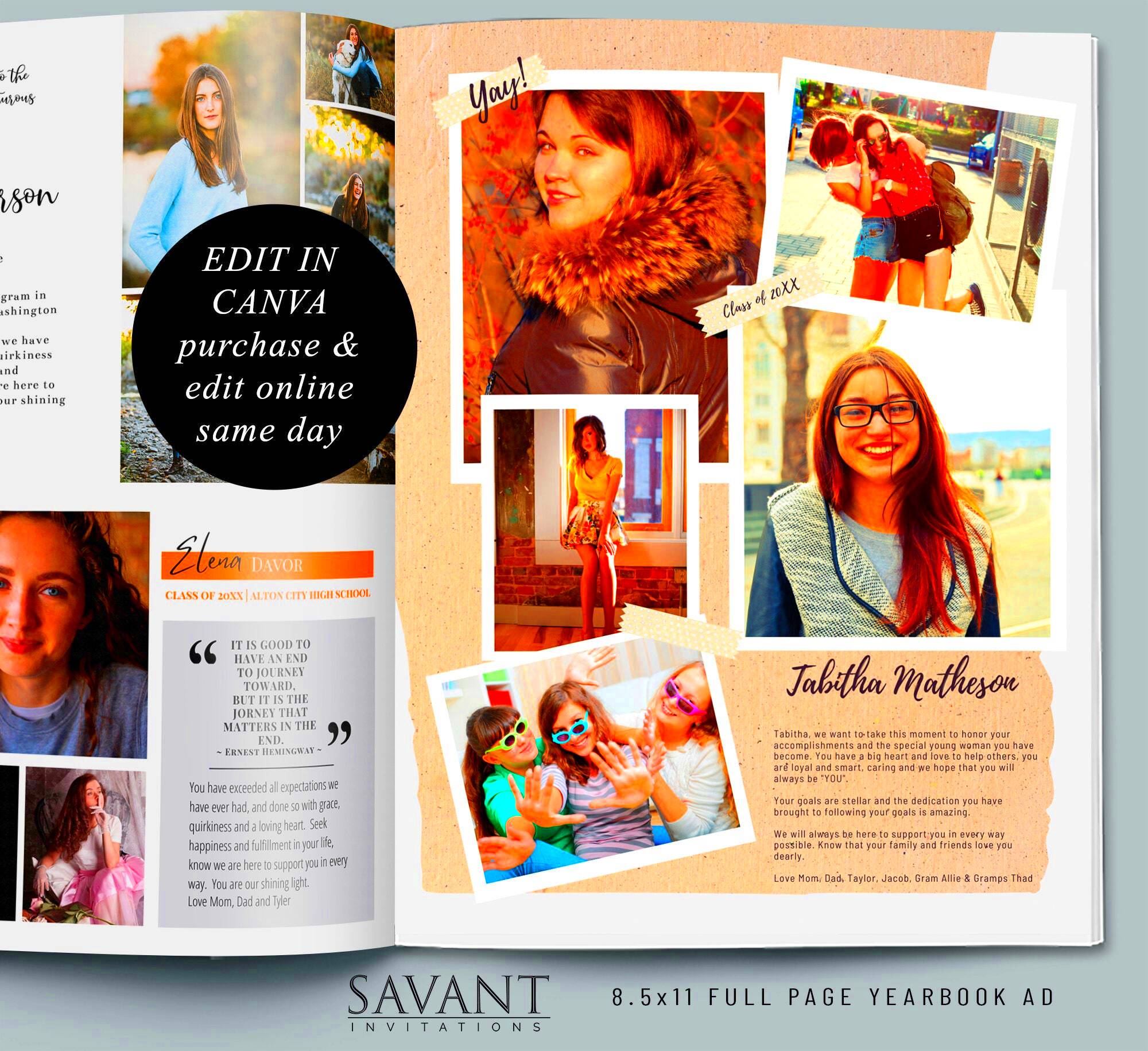 Canva Yearbook Template