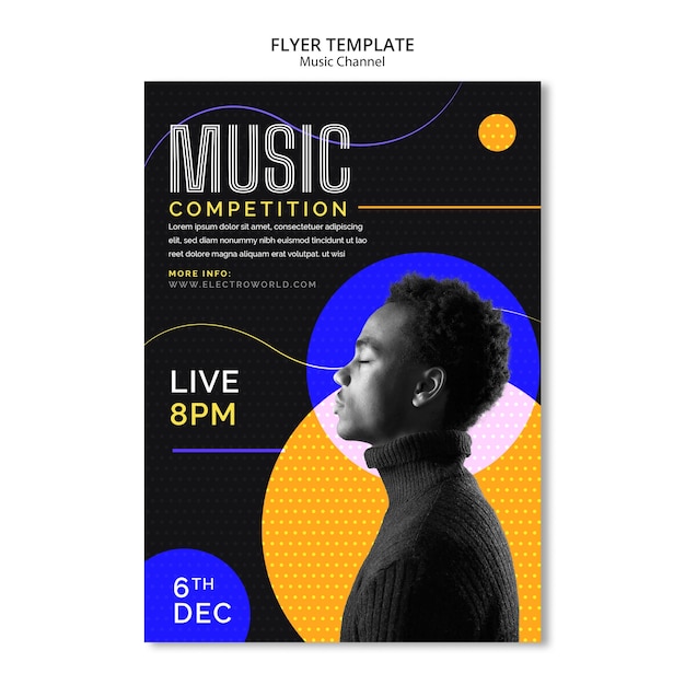 Music Channel Poster Template – Free to Download