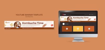 Delicious Kombucha YouTube Banner – Free Download