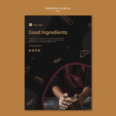 Baker Good Ingredients Flyer Template – Free Download