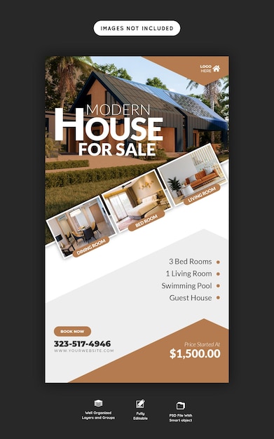 Real Estate House Property Instagram and Facebook Story Template – Free Download