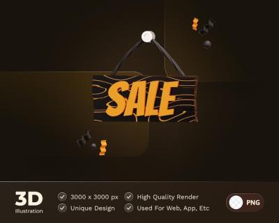 3D E-Commerce Announcement Sale Board – Free Stock Photo, Download for Free