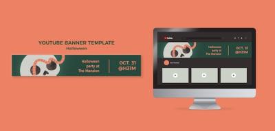 Halloween YouTube Banner Template – Free Download