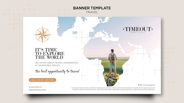 Explore the World Banner Template – Free Download