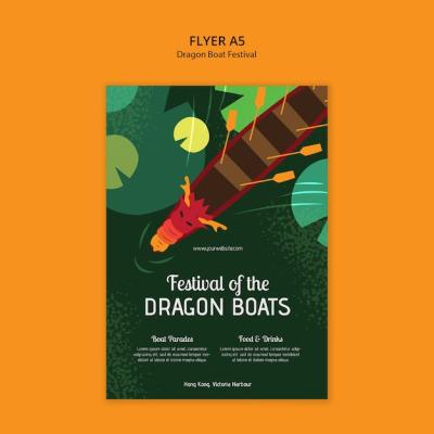 Dragon Boat Festival Template Design – Free Download