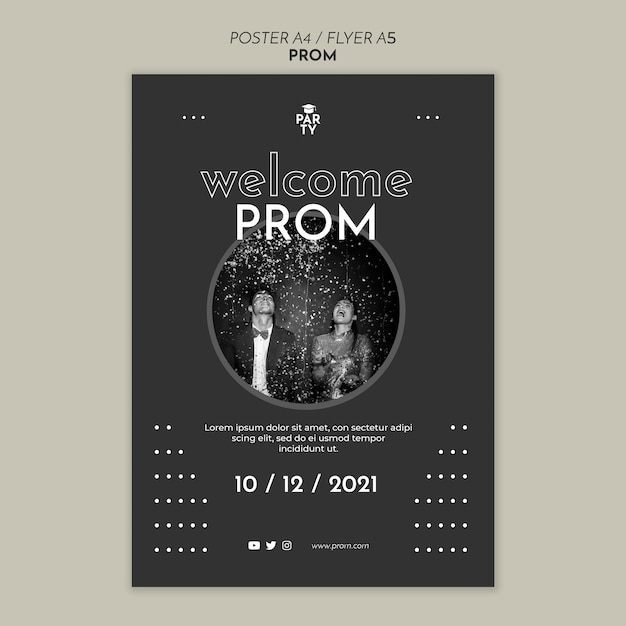 Graduation Prom Poster Template – Free Download