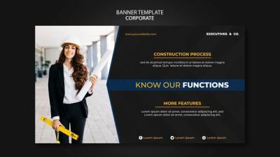 Corporate Banner Template Featuring High-Quality Photo – Free Download