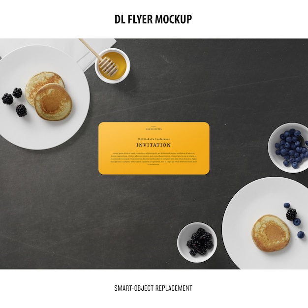 Downloadable DL Flyer Mockup – Free Stock Photo