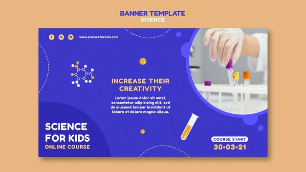 Science Banner Template for Creative Projects – Free Download