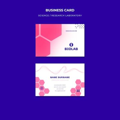 Science and Tech Horizontal Business Card Template – Free Download