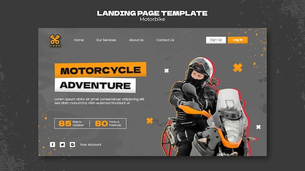 Motorbike Adventure PSD Template – Free Download