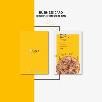 Business Card Template for Pizza Restaurant – Download Free Stock Photo