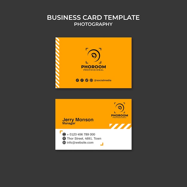 Photography Business Card Template – Free Download