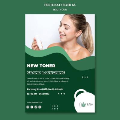 Beauty Care Poster Template – Free Download