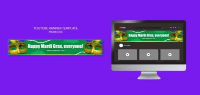 Mardi Gras Celebration YouTube Banner – Free Download