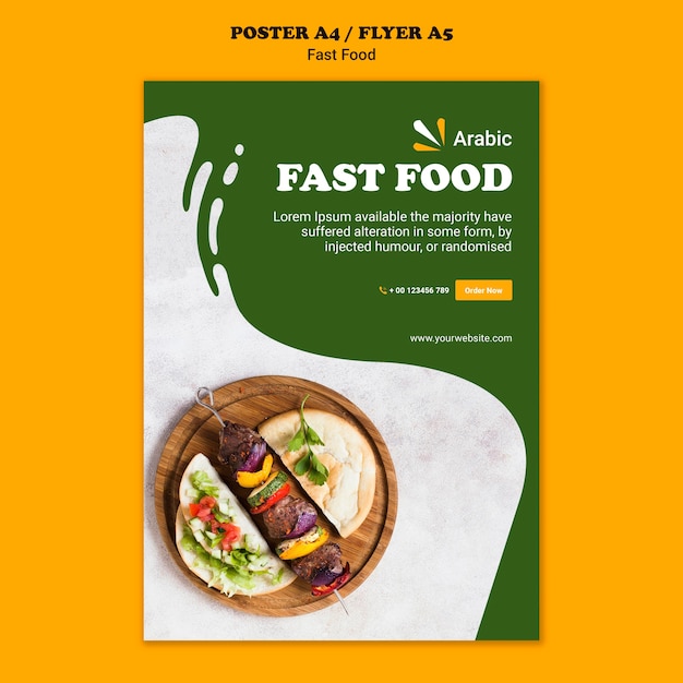 Fast Food Concept Poster Template – Download Free Stock Photo