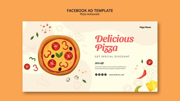 Customizable Pizza Restaurant Facebook Template – Free Download