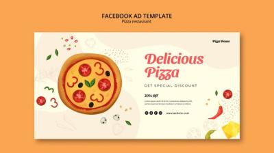 Customizable Pizza Restaurant Facebook Template – Free Download