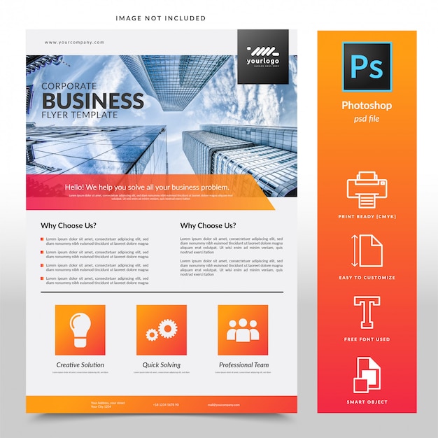 Corporate Business Flyer Template – Download Free Stock Photo