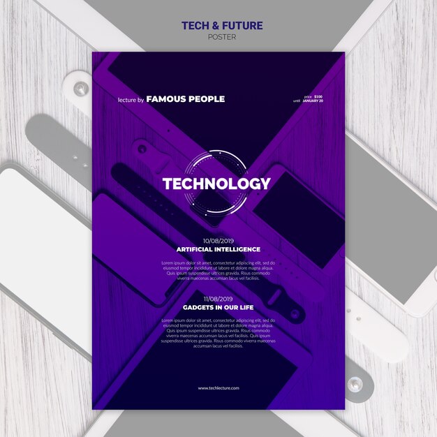 Tech & Future Concept Poster – Download Free Stock Photo