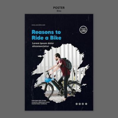 Reasons to Ride a Bike Template Poster – Free to Download