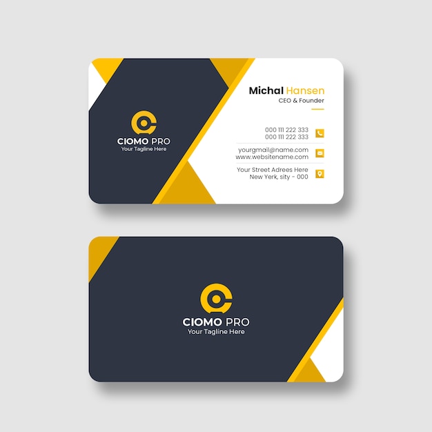 Clean Professional Business Card Template – Free Download