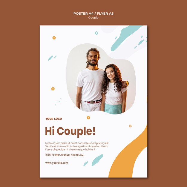 Couple Concept Poster Template – Free Download