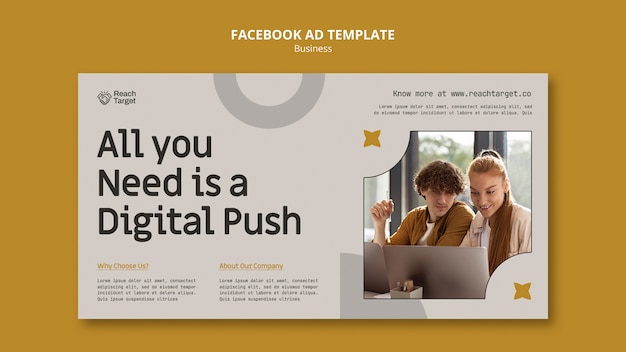 Flat Design Business Facebook Ad Template – Free Download