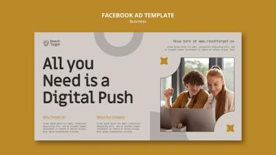 Flat Design Business Facebook Ad Template – Free Download