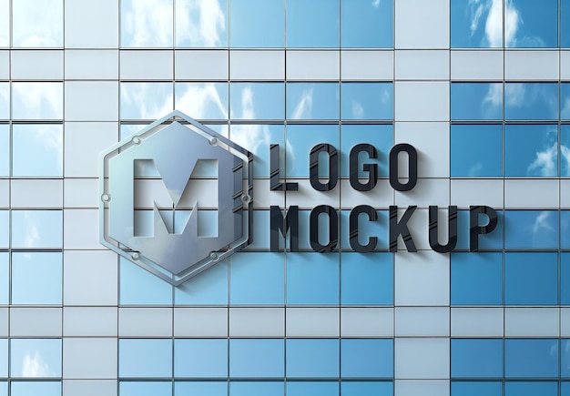 Modern Building Windows Mockup Featuring Logo – Free Download