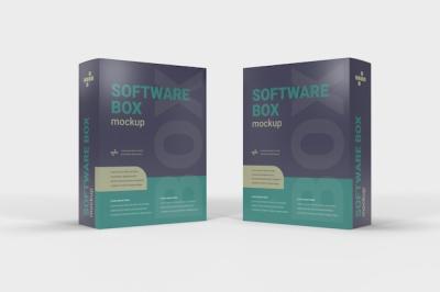 3D Rendering of Software Box Mockup – Free Download