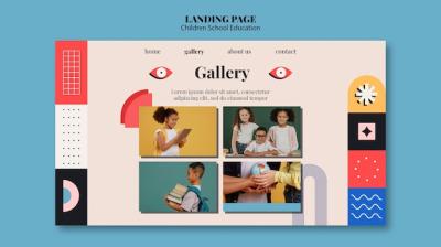 Children School Education Landing Page – Free Download