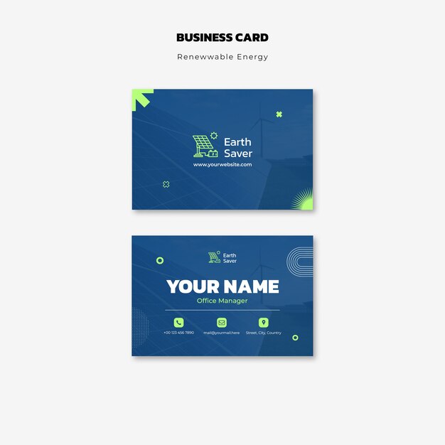 Renewable Energy Business Card Design – Download Free Stock Photo