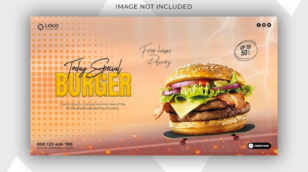 Healthy Burger Menu PSD Design for Fast Food Promotions – Free Download