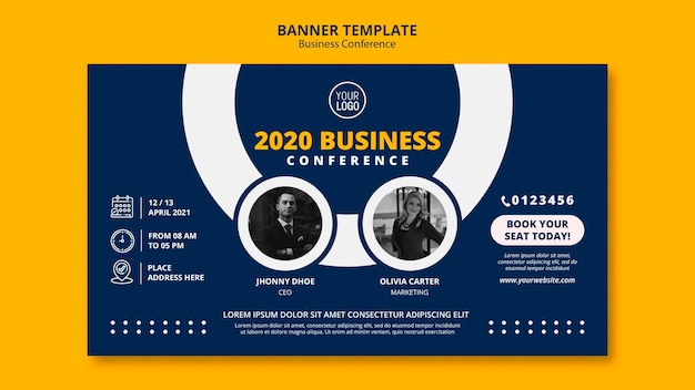 Business Conference Concept Banner Template – Free Download