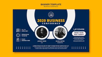 Business Conference Concept Banner Template – Free Download