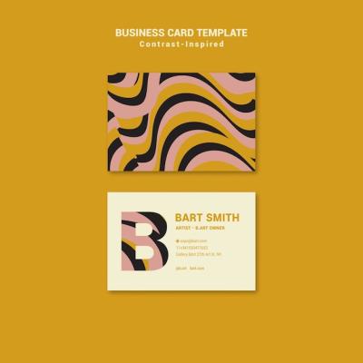 Contrast Inspired Art Expo Business Card – Download Free Stock Photo