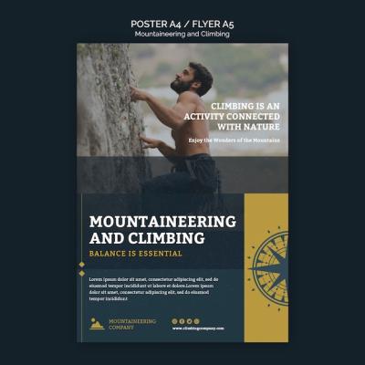 Mountaineering Balance Poster Template – Free Download