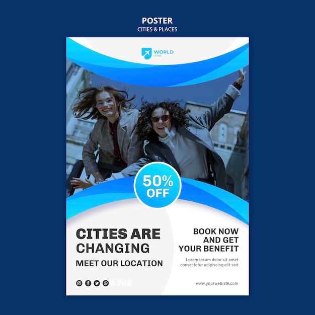 Cities and Places Poster Template – Free Download, Free Stock Photo