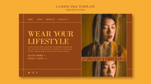 Fashion Lifestyle Landing Page Template – Free Download