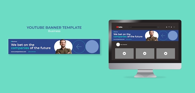 Business Strategy YouTube Banner Template – Free Download