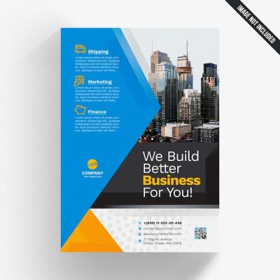 Modern Geometric Business Brochure Mockup – Free Download