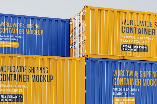 Worldwide Cargo Container Mockup – Free Download